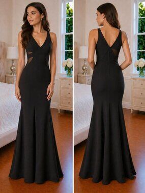 Jay Godfrey Black Rockefeller Formal Gown $485